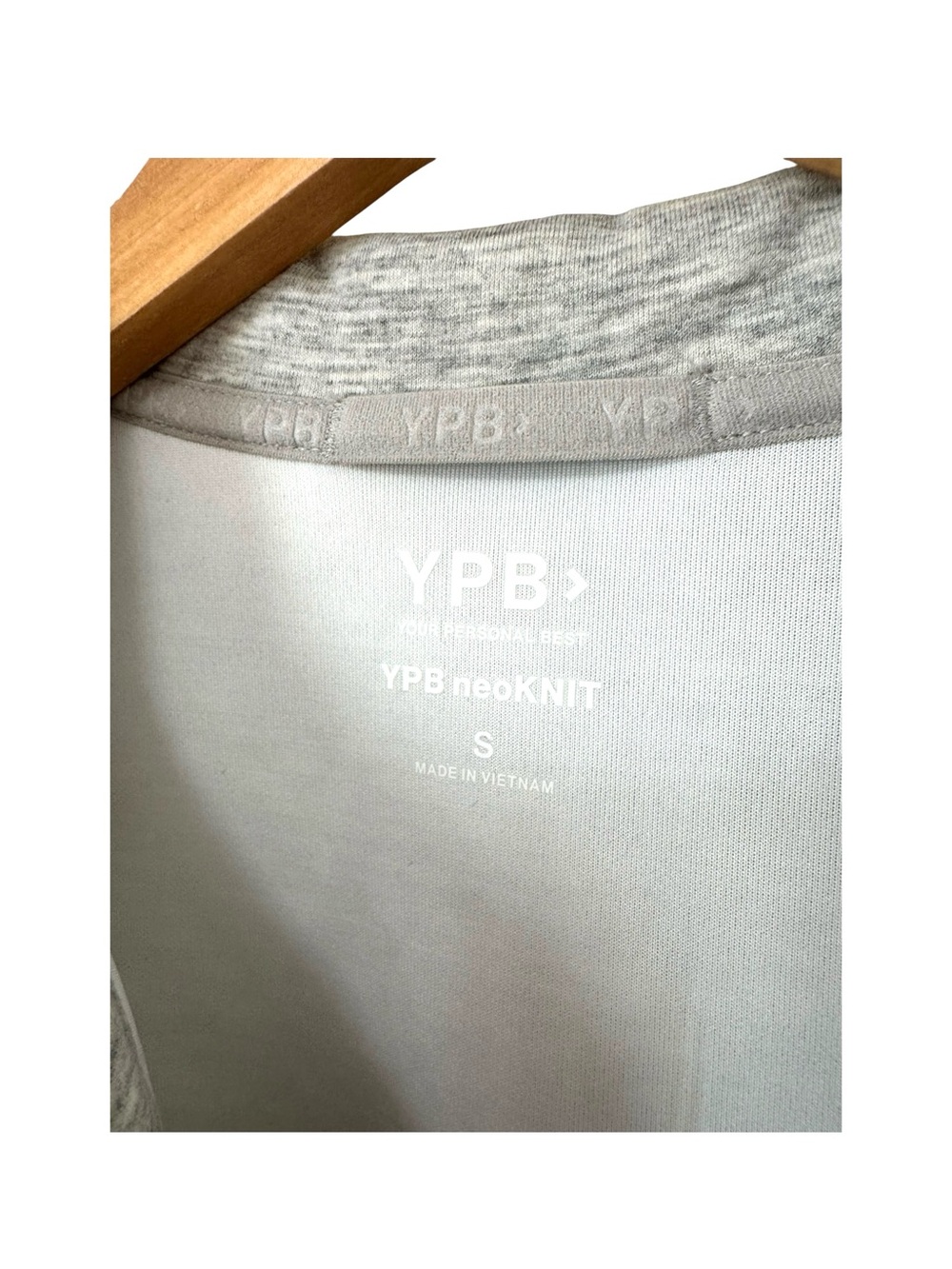 ABERCROMBIE | YPB neoKNIT Polo Romper in Heather Grey, Size Small - Picture 7 of 11